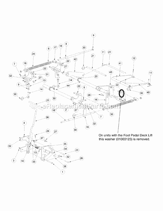 Lift Assembly Diagram and Parts List for M50-KHS 53BB5BBP750-23HP-OHV Cub Cadet Lawn Tractor